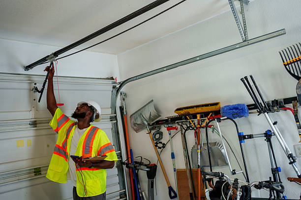 Professional Garage Door Panel Replacement technician working in Mahomet, IL